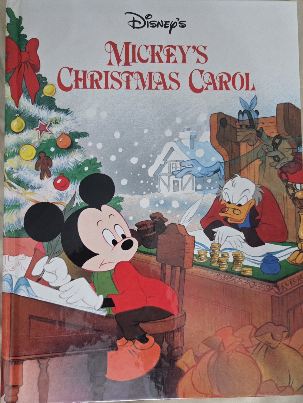 Disney Mickey’s Christmas Carol 1993 Hardcover Mouse Works FIRST PRINTING Vintag